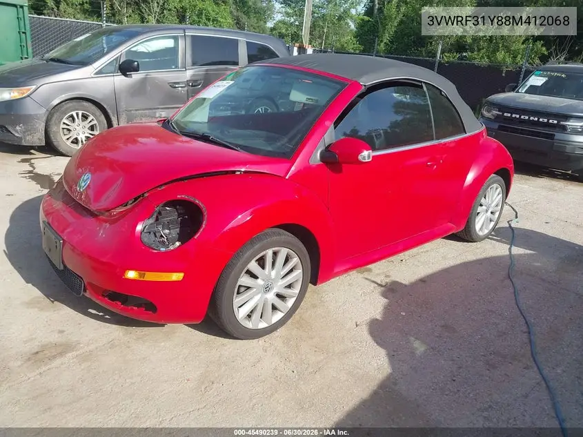 2008 Volkswagen New Beetle Se VIN: 3VWRF31Y88M412068 Lot: 45490239
