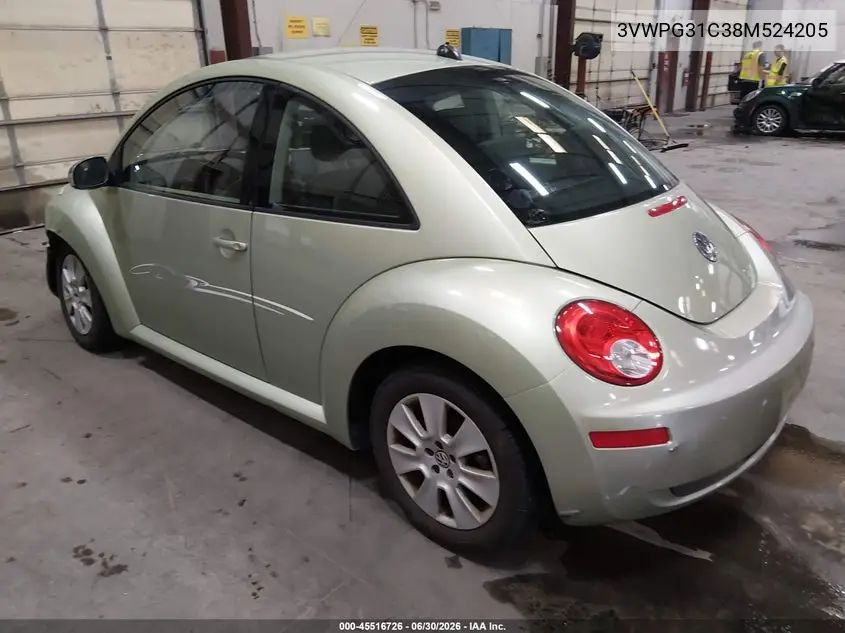 2008 Volkswagen New Beetle S VIN: 3VWPG31C38M524205 Lot: 45516726