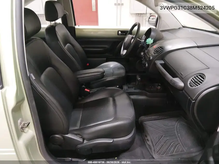 2008 Volkswagen New Beetle S VIN: 3VWPG31C38M524205 Lot: 45516726