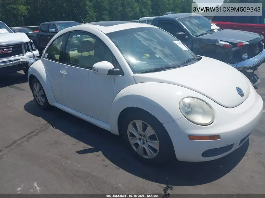 2009 Volkswagen New Beetle 2.5L VIN: 3VWRW31CX9M509343 Lot: 45645594