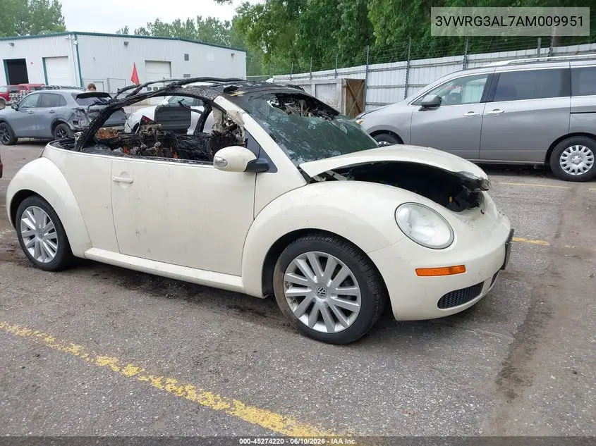 2010 Volkswagen New Beetle 2.5L VIN: 3VWRG3AL7AM009951 Lot: 45274220