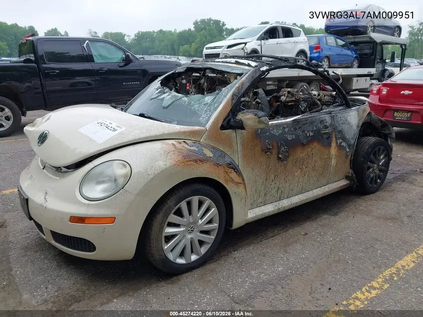 2010 Volkswagen New Beetle 2.5L VIN: 3VWRG3AL7AM009951 Lot: 45274220