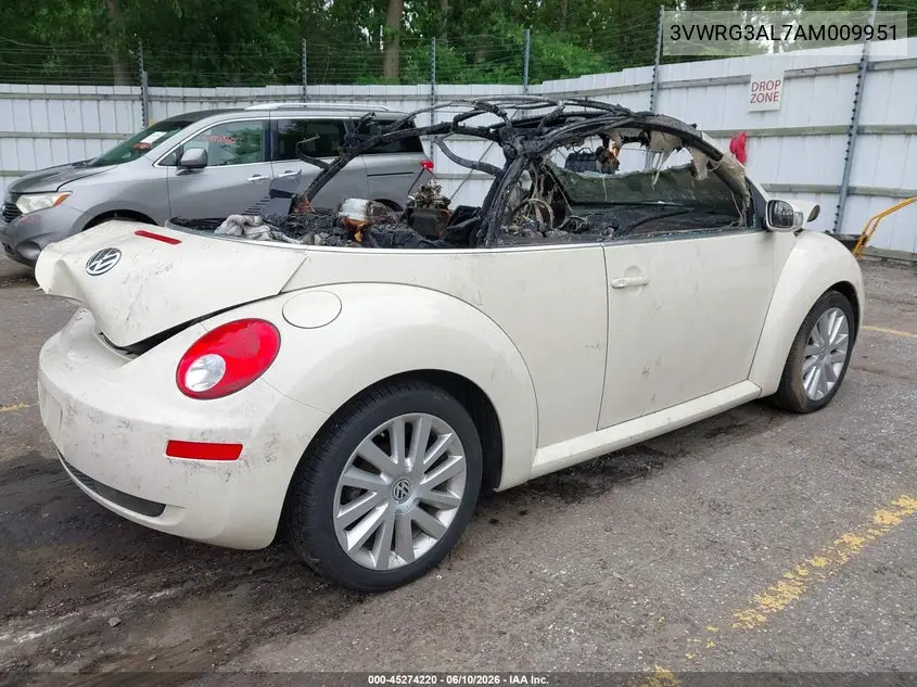 2010 Volkswagen New Beetle 2.5L VIN: 3VWRG3AL7AM009951 Lot: 45274220
