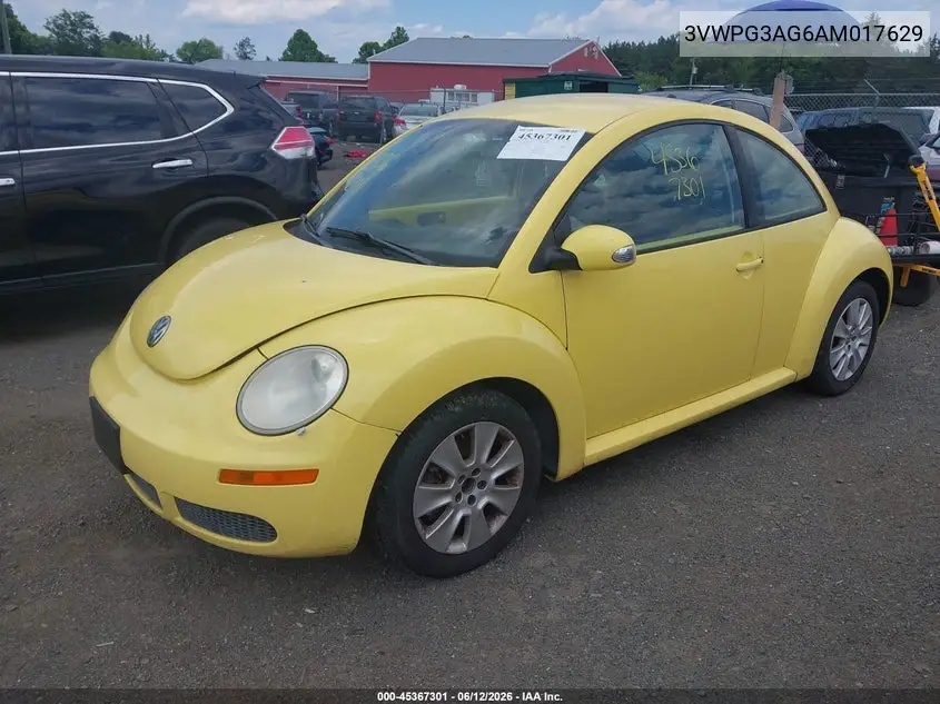 2010 Volkswagen New Beetle 2.5L VIN: 3VWPG3AG6AM017629 Lot: 45367301