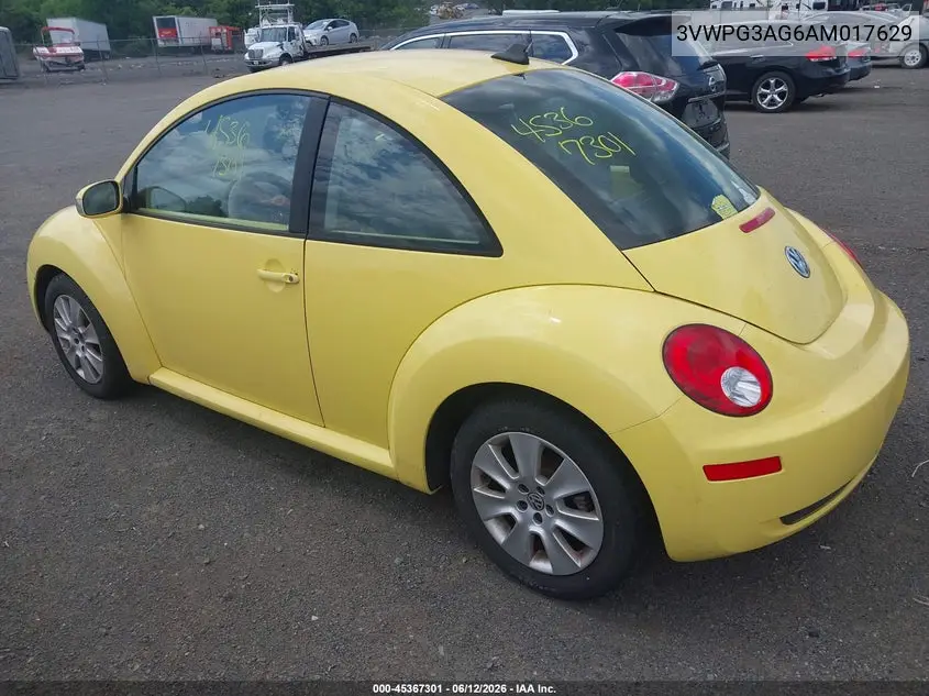 2010 Volkswagen New Beetle 2.5L VIN: 3VWPG3AG6AM017629 Lot: 45367301