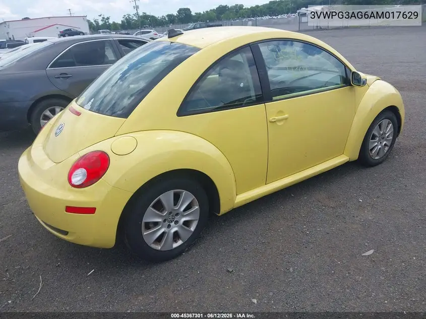 2010 Volkswagen New Beetle 2.5L VIN: 3VWPG3AG6AM017629 Lot: 45367301