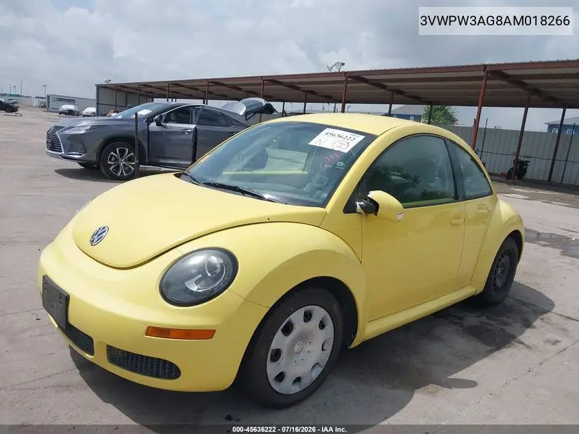 2010 Volkswagen New Beetle 2.5L Final Edition VIN: 3VWPW3AG8AM018266 Lot: 45636222