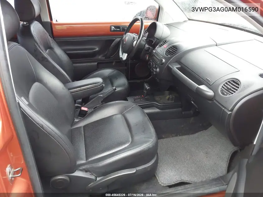2010 Volkswagen New Beetle 2.5L Red Rock Edition VIN: 3VWPG3AG0AM016590 Lot: 45645326