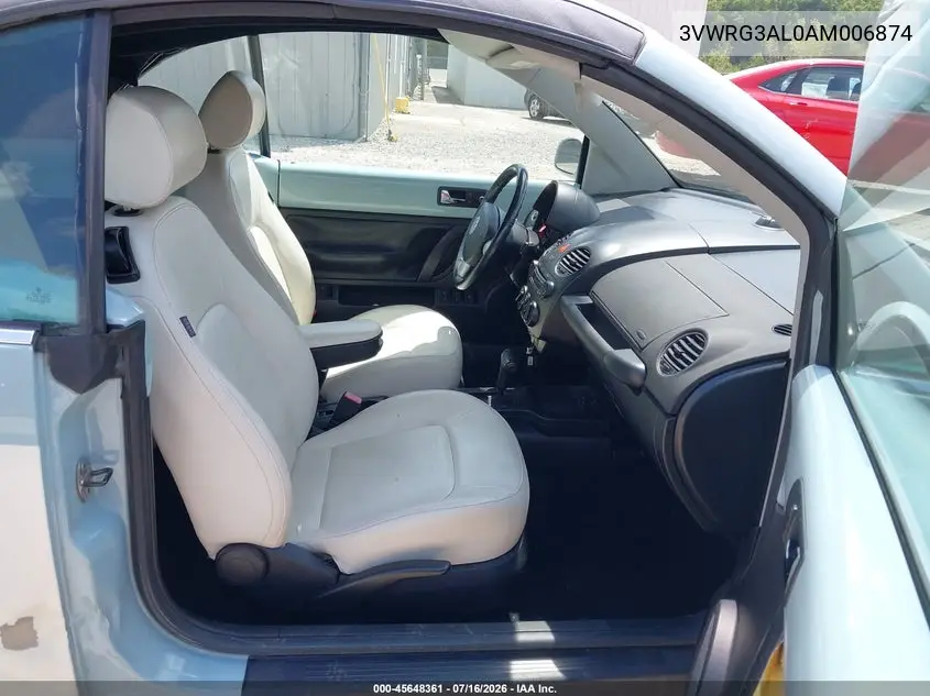2010 Volkswagen New Beetle 2.5L Final Edition VIN: 3VWRG3AL0AM006874 Lot: 45648361