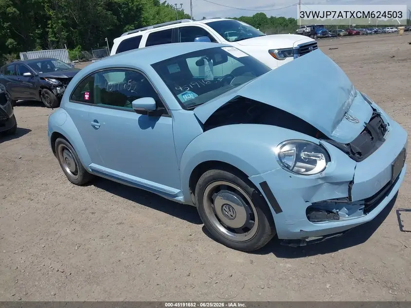 2012 Volkswagen Beetle 2.5L VIN: 3VWJP7ATXCM624503 Lot: 45191652