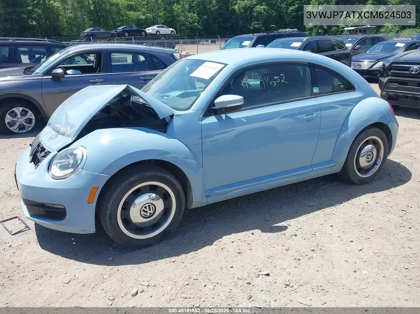 2012 Volkswagen Beetle 2.5L VIN: 3VWJP7ATXCM624503 Lot: 45191652