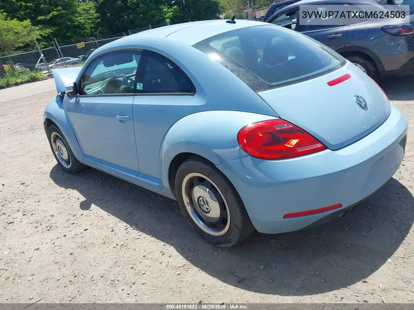 2012 Volkswagen Beetle 2.5L VIN: 3VWJP7ATXCM624503 Lot: 45191652