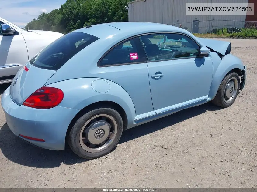 2012 Volkswagen Beetle 2.5L VIN: 3VWJP7ATXCM624503 Lot: 45191652