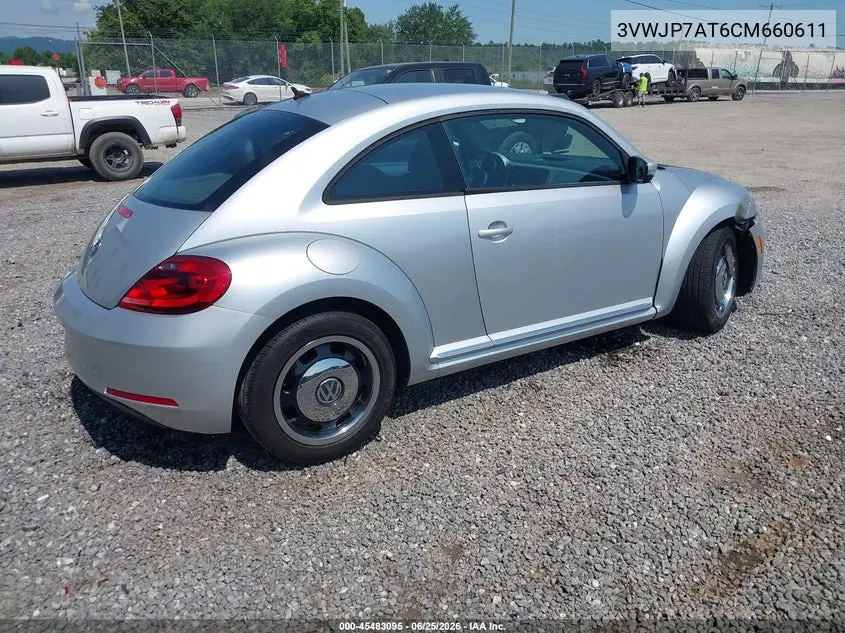 2012 Volkswagen Beetle 2.5L VIN: 3VWJP7AT6CM660611 Lot: 45483095
