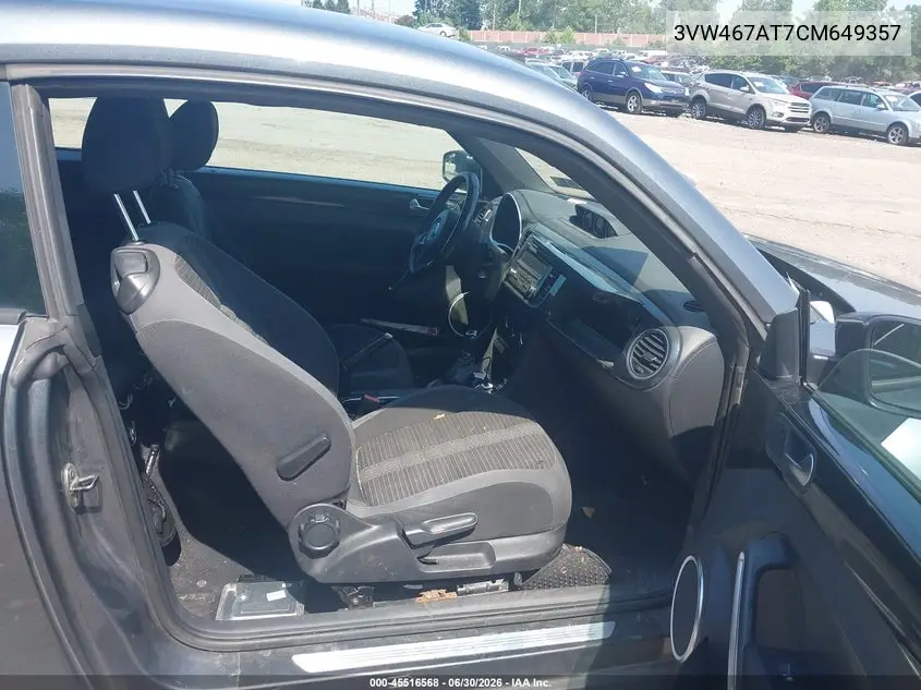 2012 Volkswagen Beetle 2.0T Turbo VIN: 3VW467AT7CM649357 Lot: 45516568