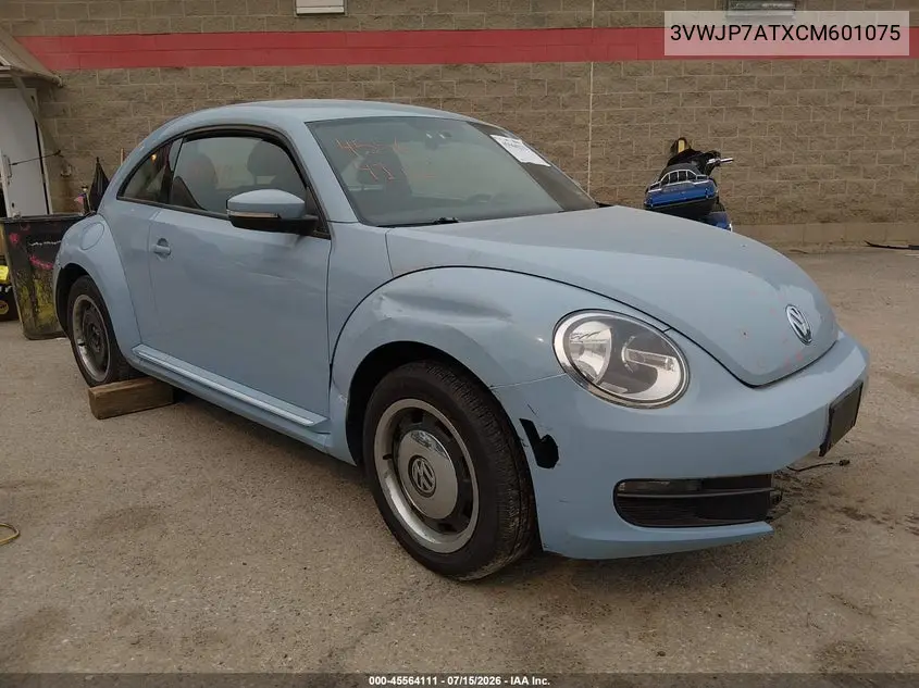 2012 Volkswagen Beetle 2.5L VIN: 3VWJP7ATXCM601075 Lot: 45564111