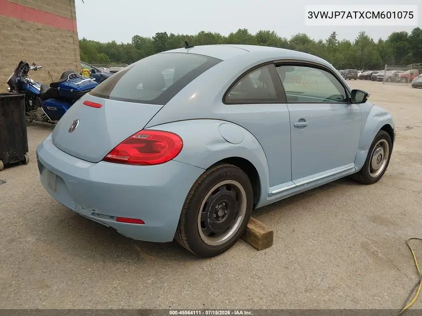2012 Volkswagen Beetle 2.5L VIN: 3VWJP7ATXCM601075 Lot: 45564111