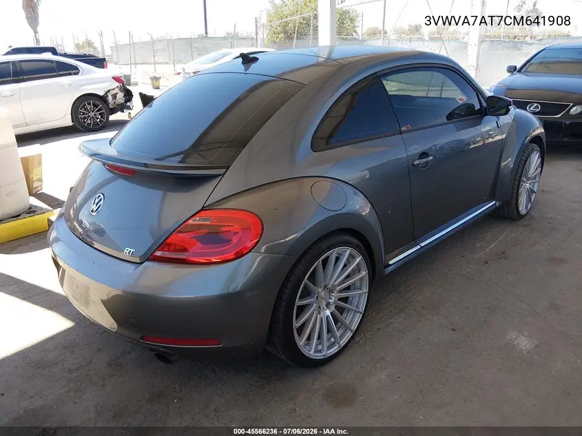 2012 Volkswagen Beetle Turbo VIN: 3VWVA7AT7CM641908 Lot: 45566236
