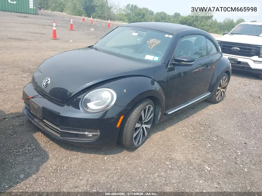 2012 Volkswagen Beetle 2.0T Turbo VIN: 3VWVA7AT0CM665998 Lot: 45638260