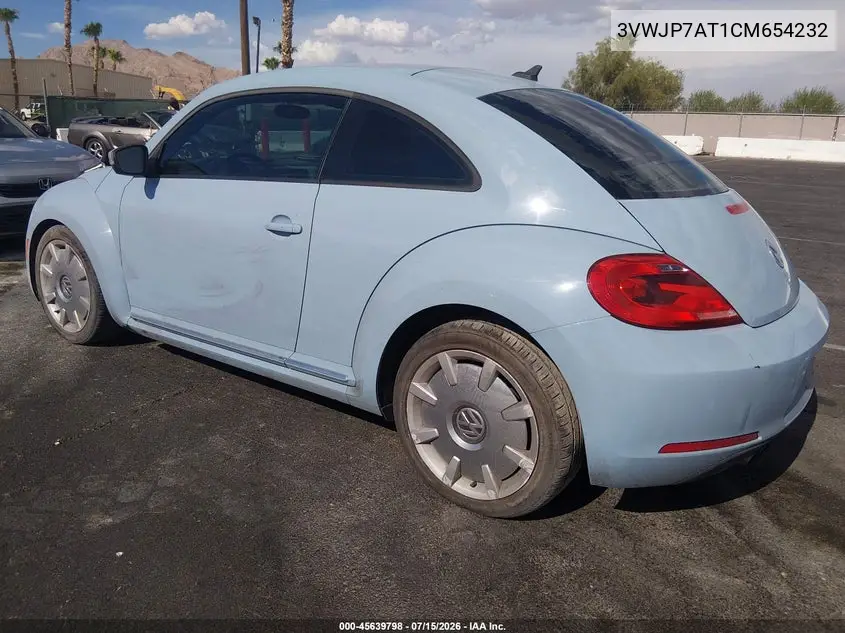 2012 Volkswagen Beetle 2.5L VIN: 3VWJP7AT1CM654232 Lot: 45639798