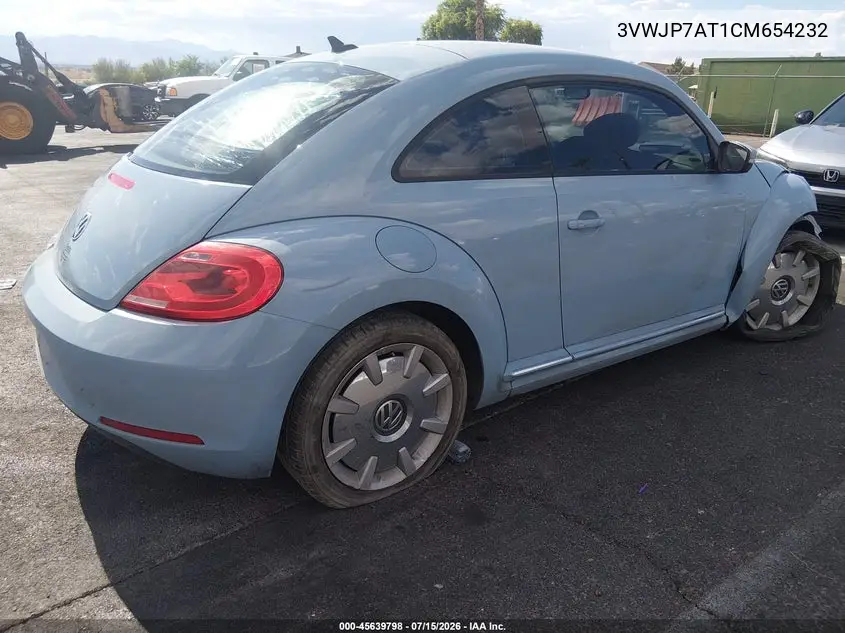 2012 Volkswagen Beetle 2.5L VIN: 3VWJP7AT1CM654232 Lot: 45639798