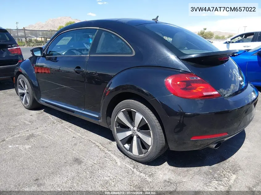 2012 Volkswagen Beetle 2.0T VIN: 3VW4A7AT7CM657022 Lot: 45645210
