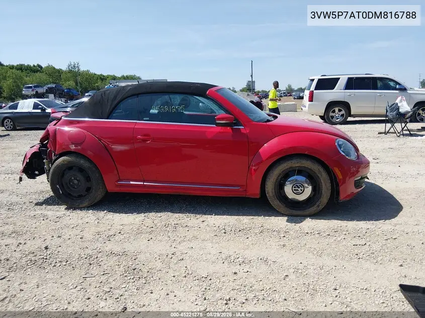 2013 Volkswagen Beetle 2.5L VIN: 3VW5P7AT0DM816788 Lot: 45221275