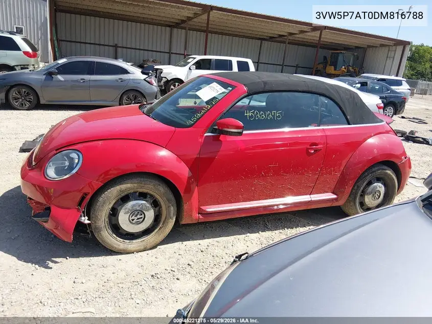 2013 Volkswagen Beetle 2.5L VIN: 3VW5P7AT0DM816788 Lot: 45221275