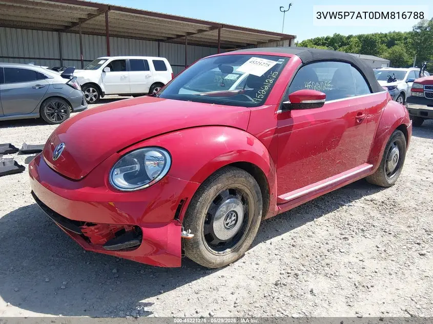 2013 Volkswagen Beetle 2.5L VIN: 3VW5P7AT0DM816788 Lot: 45221275