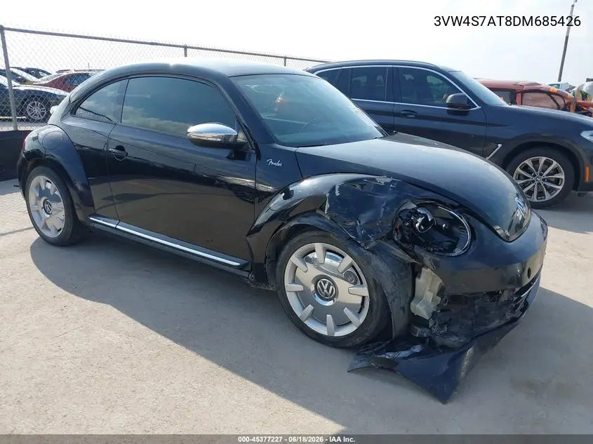2013 Volkswagen Beetle 2.0T Fender Edition/2.0T Turbo/R-Line VIN: 3VW4S7AT8DM685426 Lot: 45377227