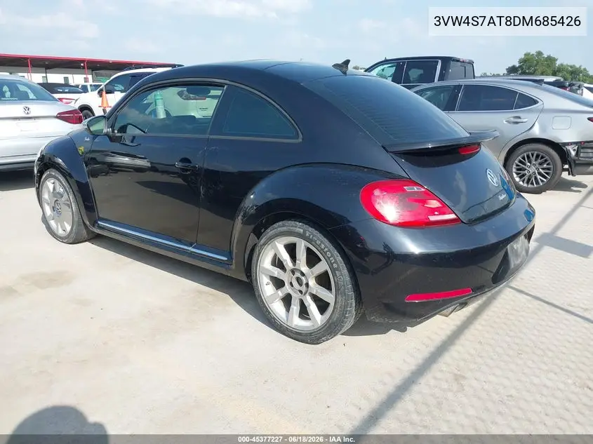 2013 Volkswagen Beetle 2.0T Fender Edition/2.0T Turbo/R-Line VIN: 3VW4S7AT8DM685426 Lot: 45377227