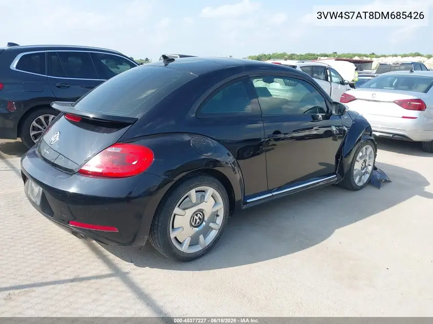 2013 Volkswagen Beetle 2.0T Fender Edition/2.0T Turbo/R-Line VIN: 3VW4S7AT8DM685426 Lot: 45377227