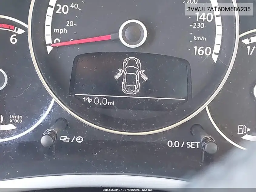 2013 Volkswagen Beetle 2.0L Tdi VIN: 3VWJL7AT6DM686235 Lot: 45598197