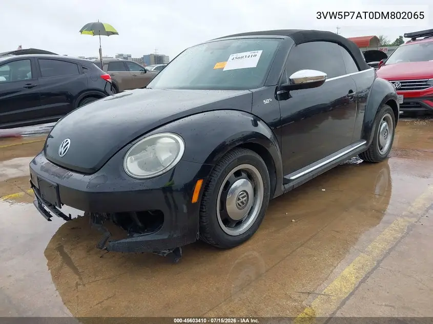 2013 Volkswagen Beetle 2.5L 50S Edition VIN: 3VW5P7AT0DM802065 Lot: 45603410