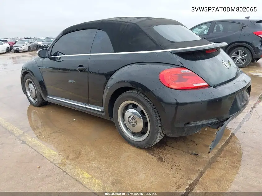 2013 Volkswagen Beetle 2.5L 50S Edition VIN: 3VW5P7AT0DM802065 Lot: 45603410