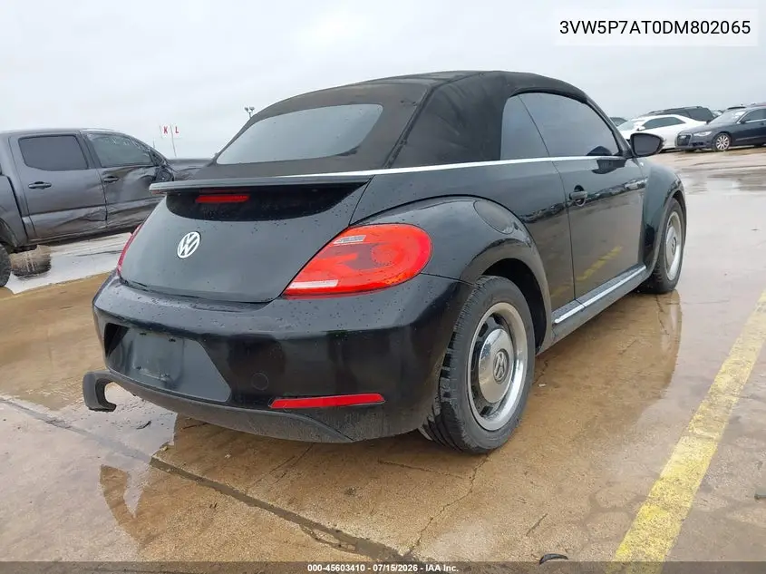 2013 Volkswagen Beetle 2.5L 50S Edition VIN: 3VW5P7AT0DM802065 Lot: 45603410
