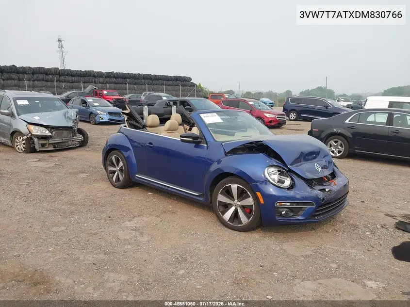 2013 Volkswagen Beetle 2.0T VIN: 3VW7T7ATXDM830766 Lot: 45651050