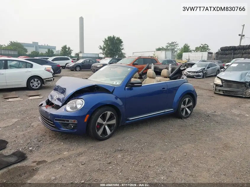 2013 Volkswagen Beetle 2.0T VIN: 3VW7T7ATXDM830766 Lot: 45651050