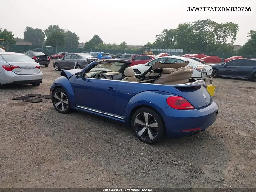 2013 Volkswagen Beetle 2.0T VIN: 3VW7T7ATXDM830766 Lot: 45651050