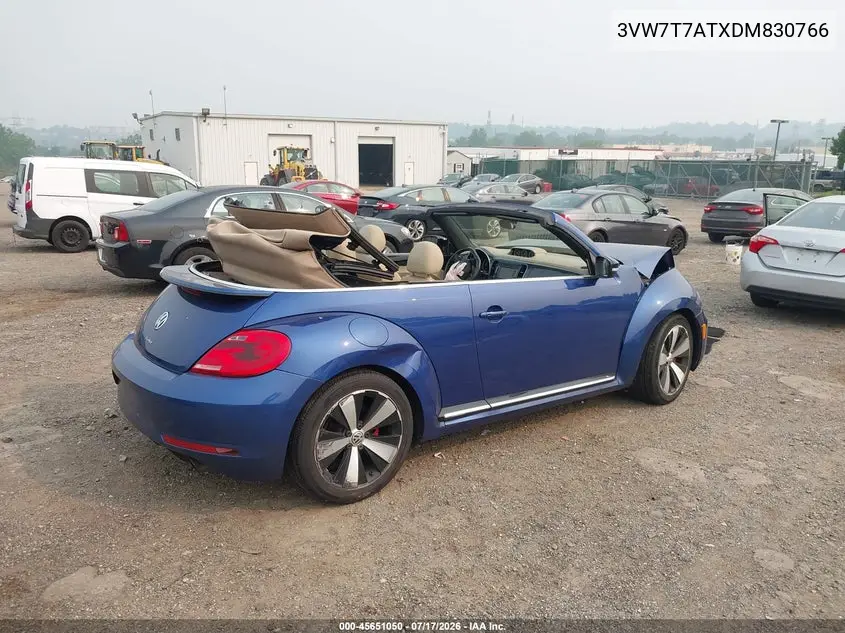 2013 Volkswagen Beetle 2.0T VIN: 3VW7T7ATXDM830766 Lot: 45651050