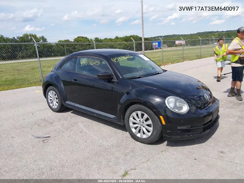 2014 Volkswagen Beetle 1.8T Entry VIN: 3VWF17AT3EM640097 Lot: 45331625