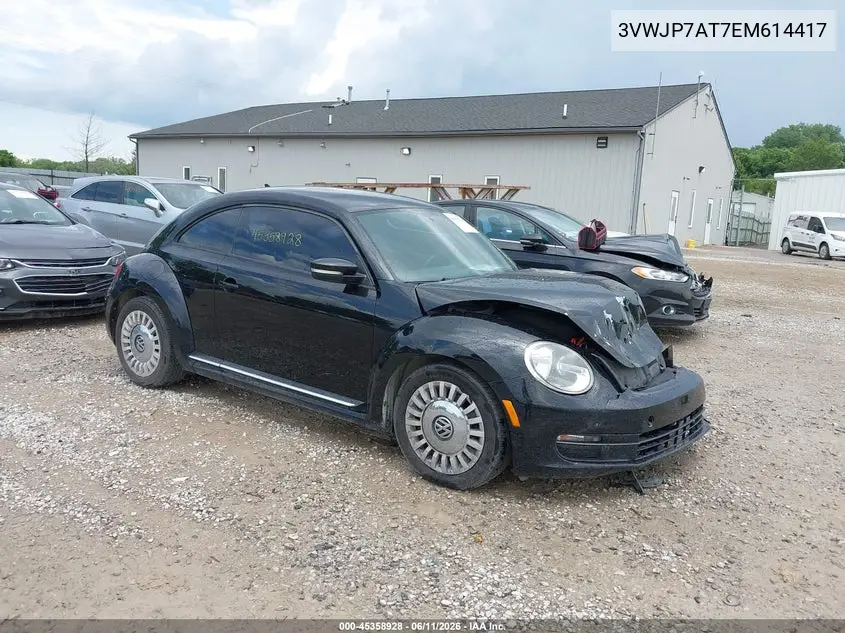 2014 Volkswagen Beetle 2.5L VIN: 3VWJP7AT7EM614417 Lot: 45358928