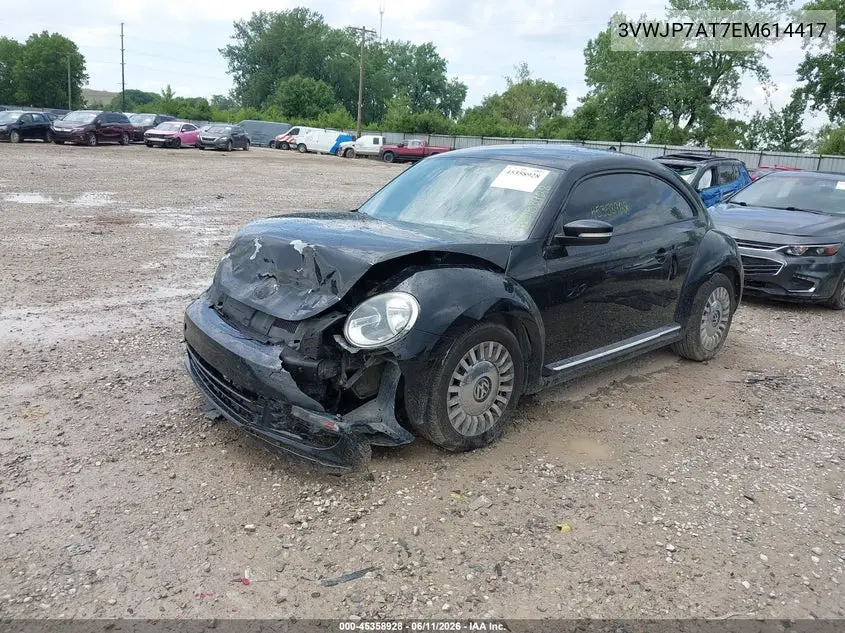 2014 Volkswagen Beetle 2.5L VIN: 3VWJP7AT7EM614417 Lot: 45358928