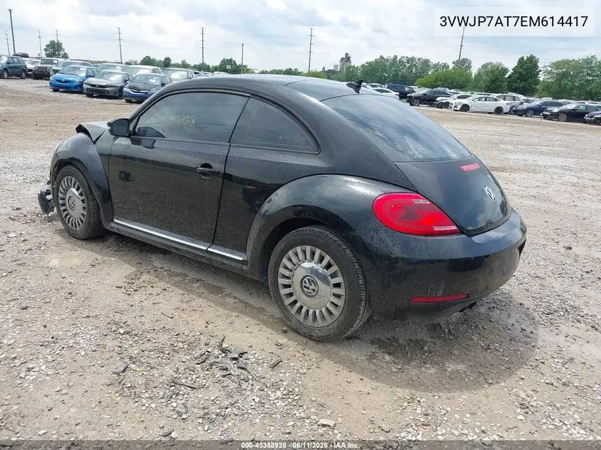 2014 Volkswagen Beetle 2.5L VIN: 3VWJP7AT7EM614417 Lot: 45358928