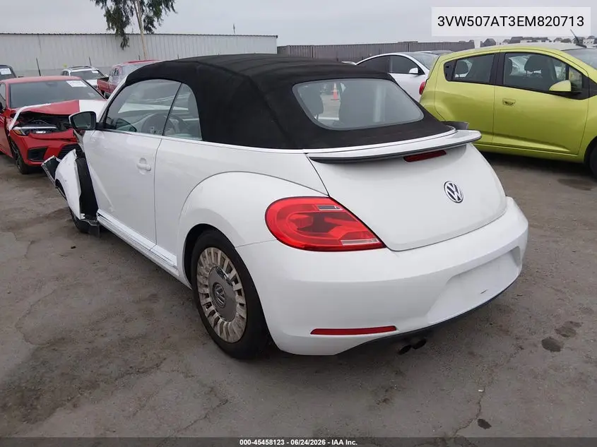 2014 Volkswagen Beetle 1.8T VIN: 3VW507AT3EM820713 Lot: 45458123