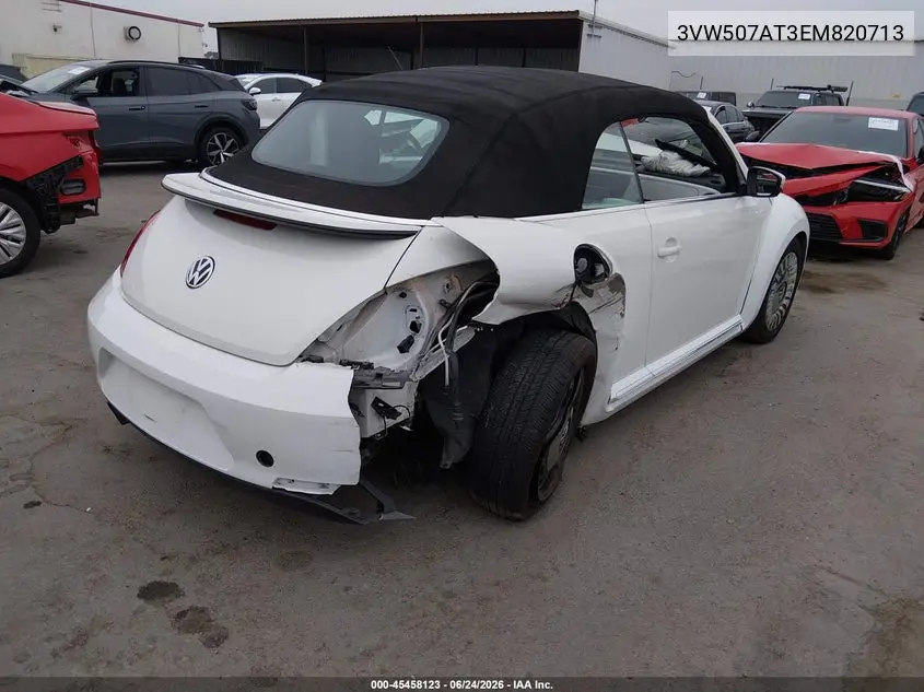 2014 Volkswagen Beetle 1.8T VIN: 3VW507AT3EM820713 Lot: 45458123