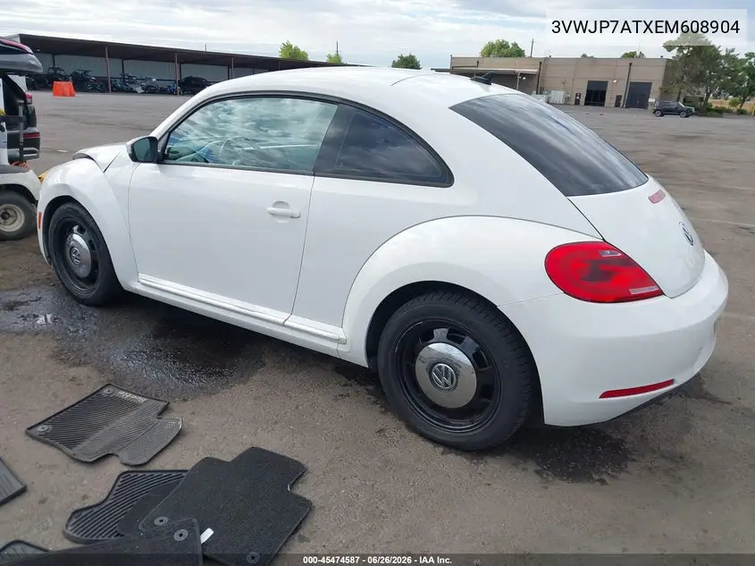 2014 Volkswagen Beetle 2.5L VIN: 3VWJP7ATXEM608904 Lot: 45474587