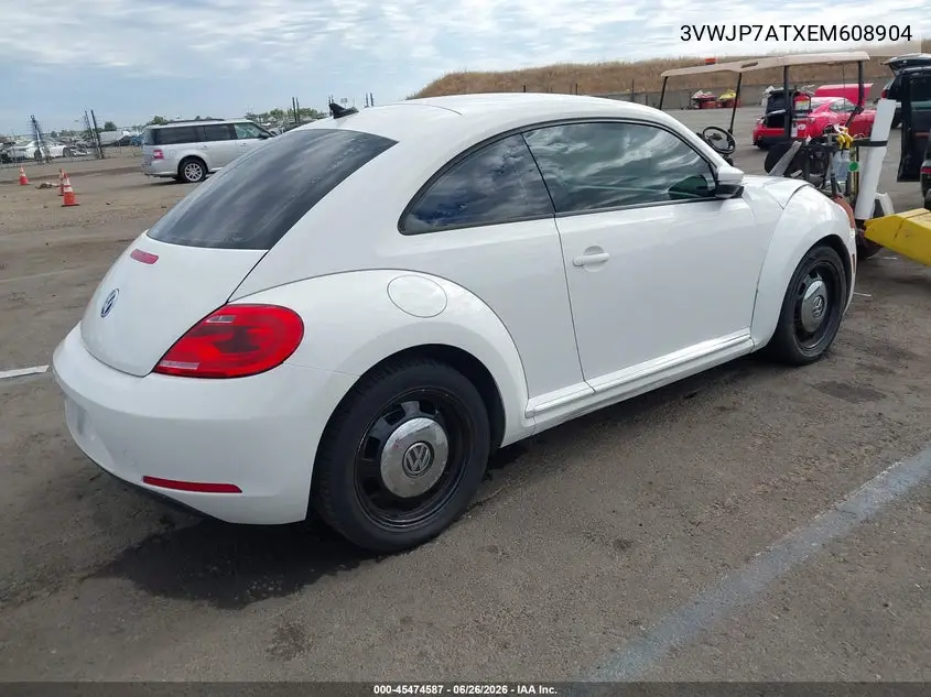 2014 Volkswagen Beetle 2.5L VIN: 3VWJP7ATXEM608904 Lot: 45474587