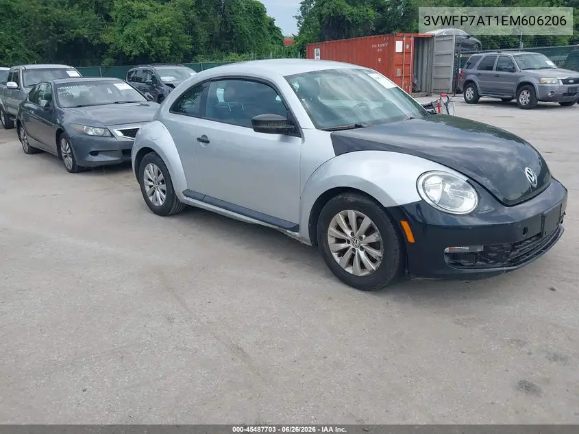 2014 Volkswagen Beetle 2.5L Entry VIN: 3VWFP7AT1EM606206 Lot: 45487703