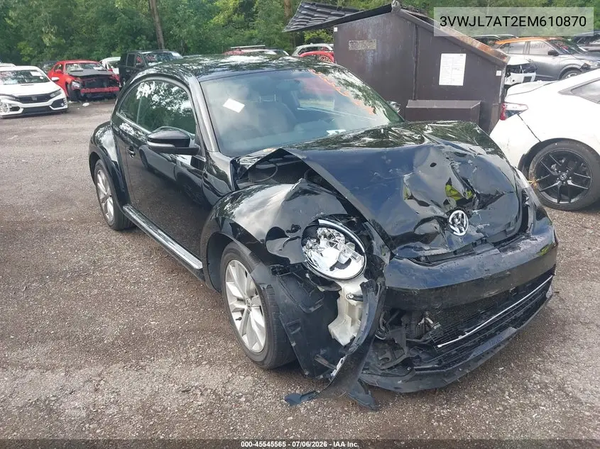 2014 Volkswagen Beetle 2.0L Tdi VIN: 3VWJL7AT2EM610870 Lot: 45545565